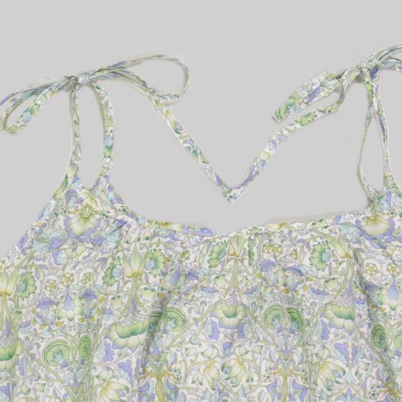 ✨ SALE✨ NWT J.Crew Ruffle Waist Tank Top - Liberty Lodden Fabric - Picture 7 of 8